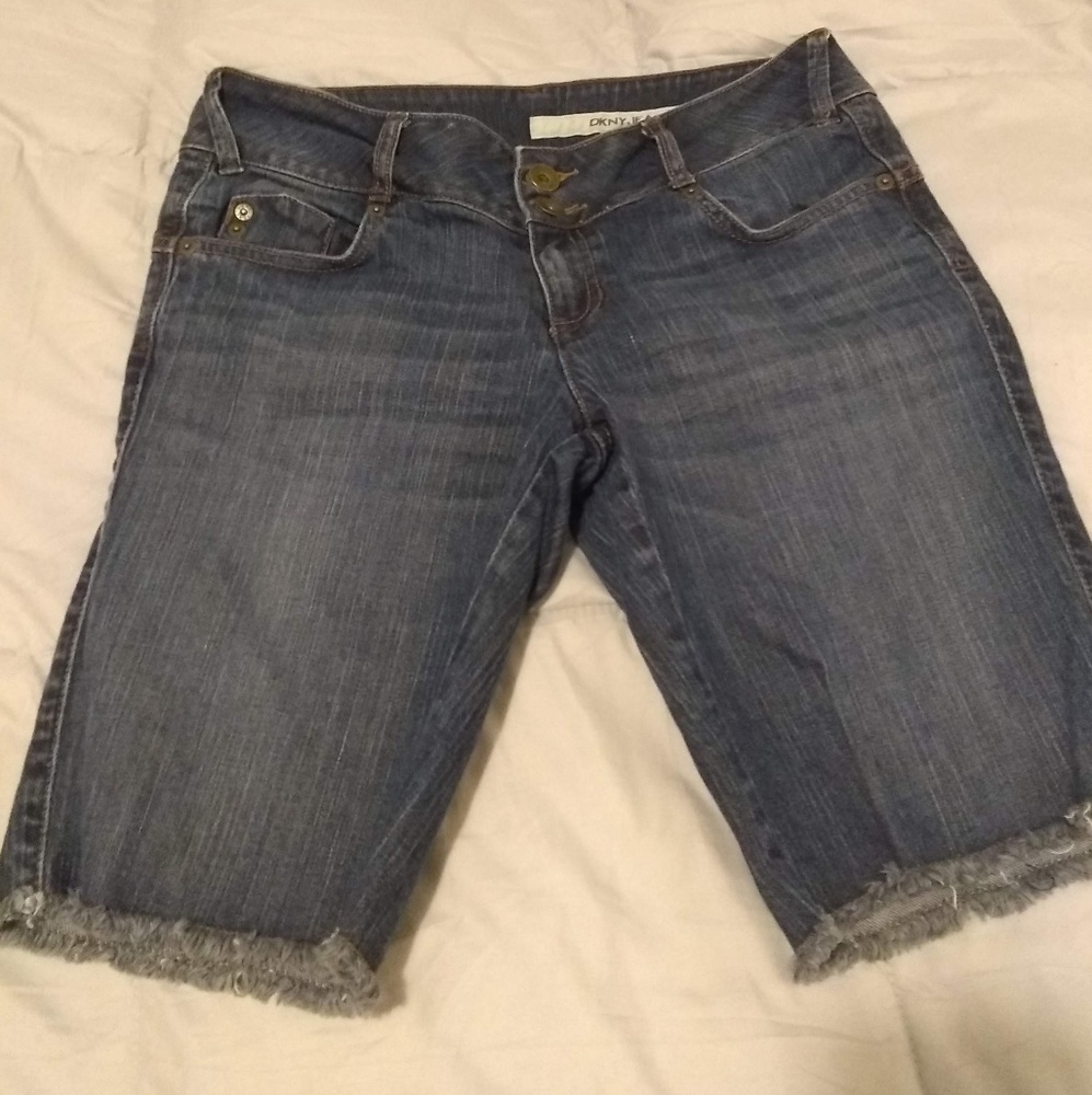 DKNY Cut Off Jean Shorts